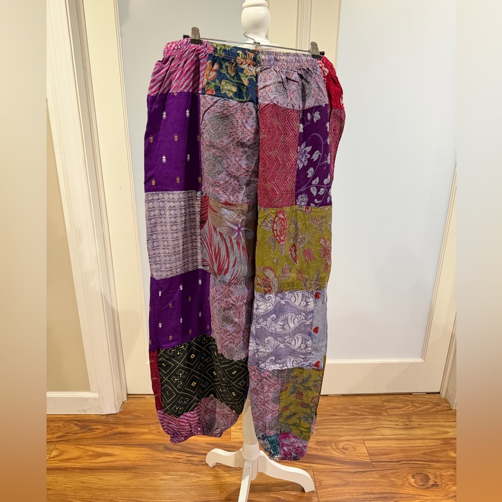 Kantha Patchwork Pants - image 5